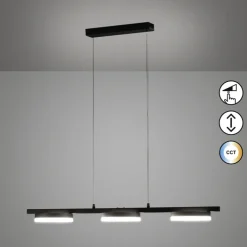 FISCHER & HONSEL LED Balkenpendel KIKU 105 cm sandschwarz