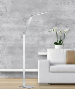 FISCHER & HONSEL LED Stehlampe DENT 1-flg alufarbig