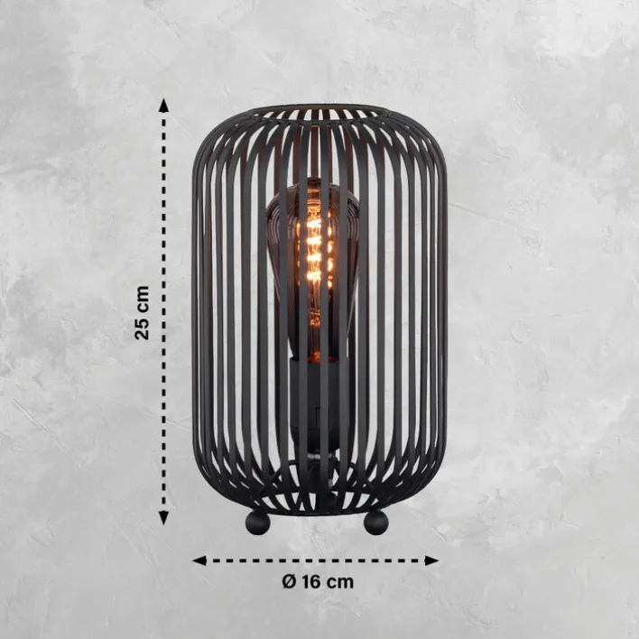 FISCHER & HONSEL Retrofit Tischlampe CAGE sandschwarz