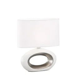 FISCHER & HONSEL Retrofit Tischlampe COBA 27 cm chromfarbig