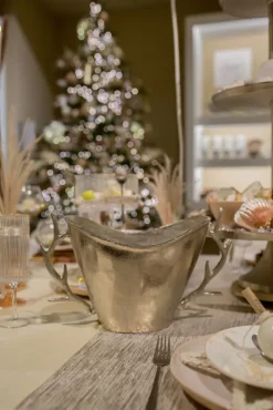 Flaschenkühler HIRSCH 22 cm silberfarbig