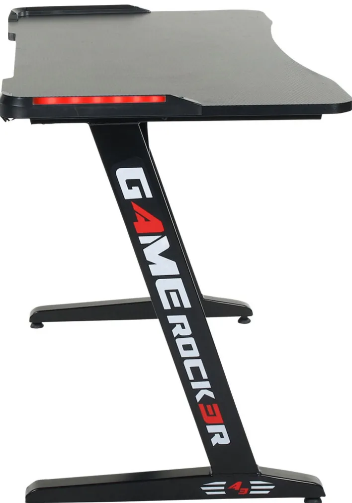 Gaming Tisch GAME ROCKER 110 x 60 cm schwarz