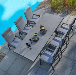 Garden FLAIR Garten Positionsstuhl LENNOX 2er Set grau