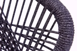 Garden FLAIR Gartenstuhl OLAF I schwarz /Rope anthrazit