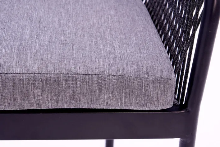 Garden FLAIR Gartenstuhl OLAF I schwarz /Rope anthrazit