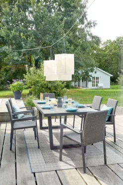 Garden FLAIR Gartentisch LENA V 200 x 100 cm anthrazit /Holzoptik anthrazit