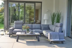 Garden FLAIR Living Gartenlounge RUNE 3-tlg schwarz /grau