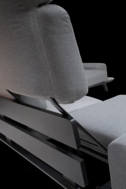 Garden FLAIR Living Gartenlounge RUNE 3-tlg schwarz /grau