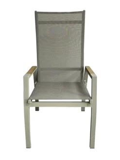 Garden FLAIR Positionsstuhl Garten LANA 2er Set taupe /grau