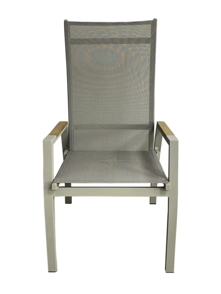 Garden FLAIR Positionsstuhl Garten LANA 2er Set taupe /grau