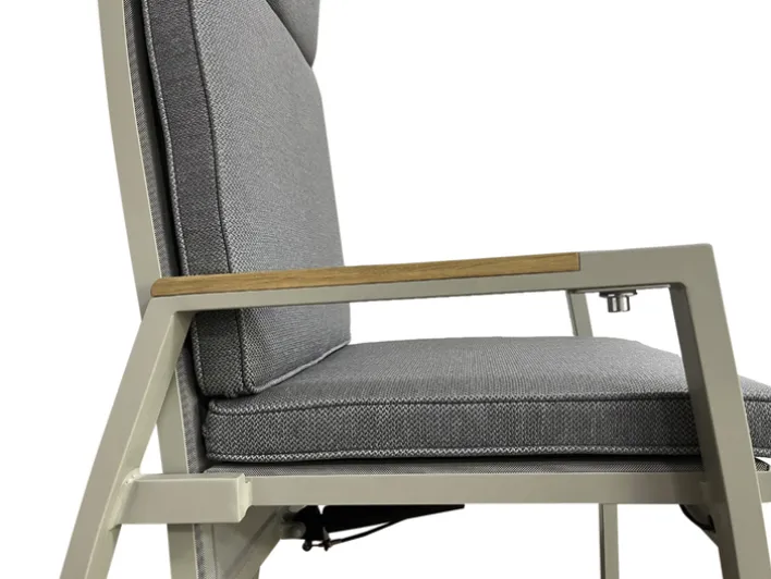 Garden FLAIR Positionsstuhl Garten LANA 2er Set taupe /grau