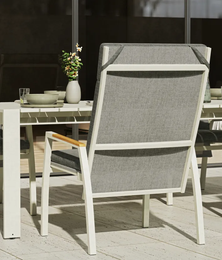 Garden FLAIR Positionsstuhl Garten LANA 2er Set taupe /grau