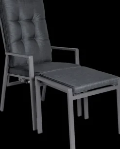 Garden FLAIR Positionsstuhl Garten LUNA A 2er Set anthrazit /anthrazit