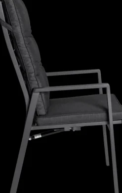 Garden FLAIR Positionsstuhl Garten LUNA A 2er Set anthrazit /anthrazit