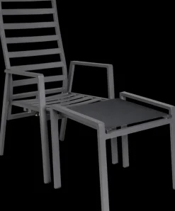 Garden FLAIR Positionsstuhl Garten LUNA A 2er Set anthrazit /anthrazit