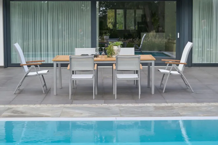 Garden FLAIR Positionsstuhl Garten SALZBURG Alu /hellgrau