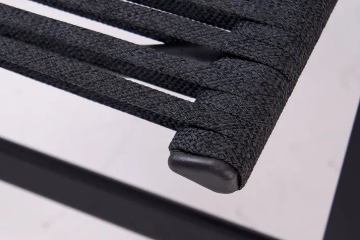 Garden FLAIR Positionsstuhl Garten LEIF schwarz /Rope