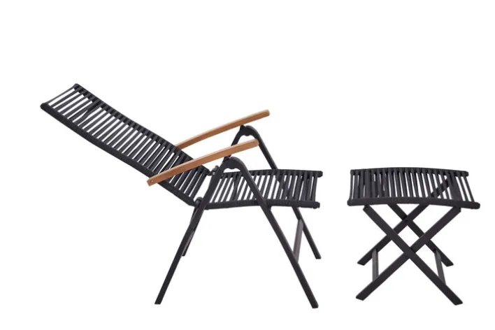 Garden FLAIR Positionsstuhl Garten LEIF schwarz /Rope