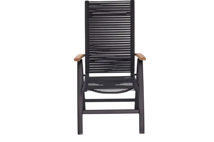 Garden FLAIR Positionsstuhl Garten LEIF schwarz /Rope