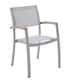 Garden FLAIR Stapelstuhl Garten SALZBURG 88 cm Alu /hellgrau