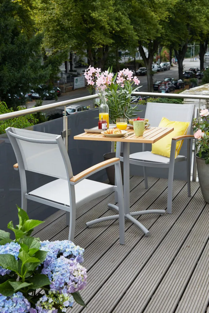 Garden FLAIR Stapelstuhl Garten SALZBURG 88 cm Alu /hellgrau