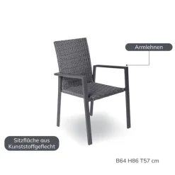 Garden FLAIR Stapelstuhl Garten LAURA omega grau