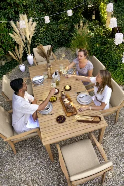 Garden FLAIR Stapelstuhl Garten TIBET 2er Set naturfarbig /beige