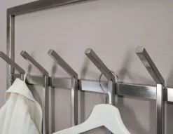 Garderobe 60 x 100 cm silberfarbig