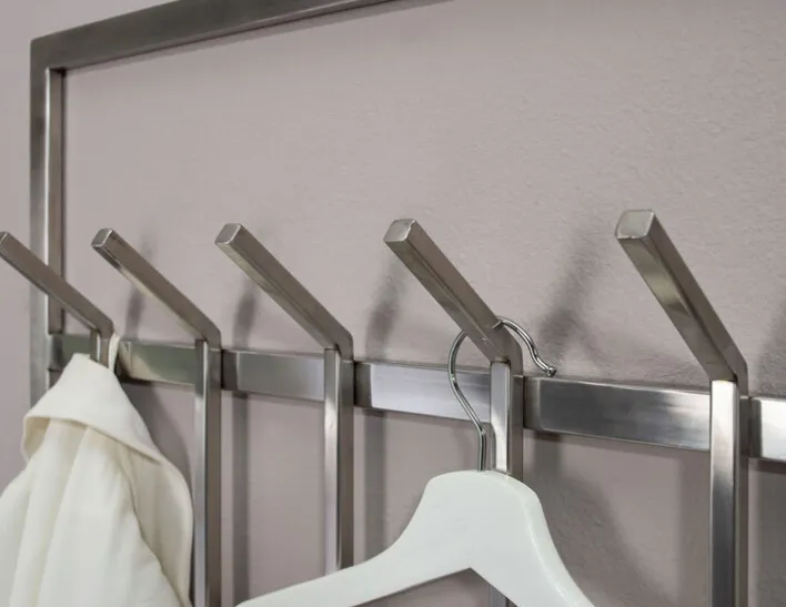 Garderobe 60 x 100 cm silberfarbig