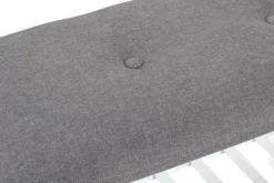 Garderobenbank 100 x 44 cm Weiß/ Grau