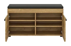 Garderobenbank CORTINA 93 x 47 cm Eiche braun