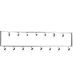 Garderobenleiste 80 x 20 cm Silberfarbig