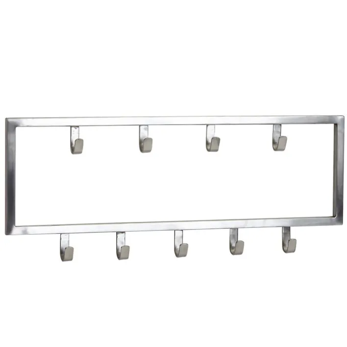 Garderobenleiste 50 x 20 cm silberfarbig