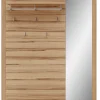 Garderobenpaneel 120 x 157 cm Front Kernbuche massiv lackiert