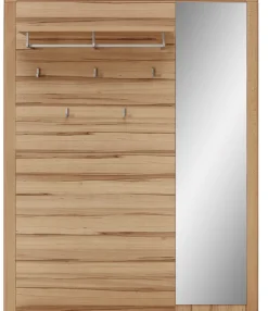 Garderobenpaneel 120 x 157 cm Front Kernbuche massiv lackiert