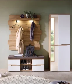 Garderobenpaneel CLYDE 120 x 125 cm Mauvella-Oak-Dekor