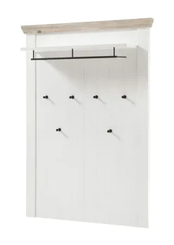 Garderobenpaneel FLORENZ 107 x 153 cm weiß/braun