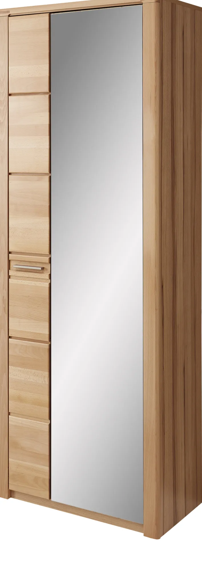 Garderobenschrank 74 x 201 cm Front Kernbuche massiv lackiert