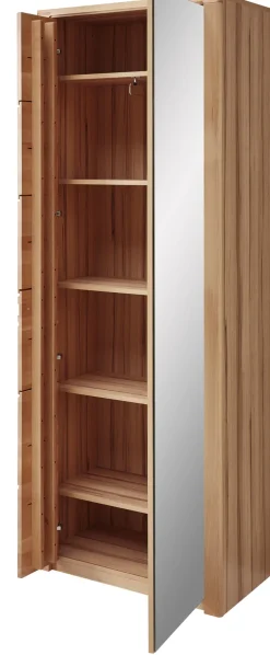Garderobenschrank 74 x 201 cm Front Kernbuche massiv lackiert