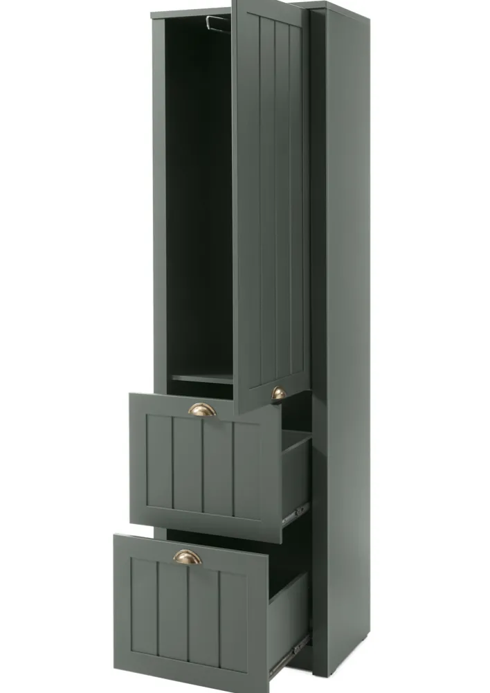 Garderobenschrank ASCOT 60 x 204 cm grün/goldfarbig