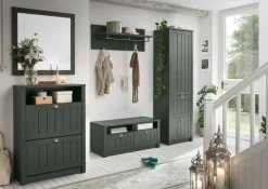 Garderobenschrank ASCOT 60 x 204 cm grün/goldfarbig