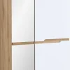Garderobenschrank CLYDE 65 x 192 cm weiß supermatt/Mauvella-Oak-Dekor