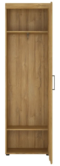 Garderobenschrank CORTINA 58 x 195 cm Eiche braun