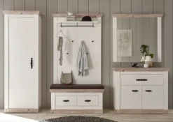 Garderobenschrank FLORENZ 73 x 201 cm weiß/braun