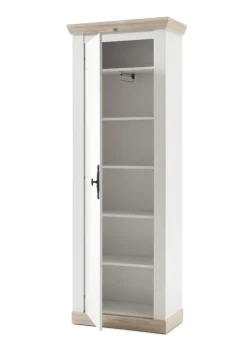 Garderobenschrank FLORENZ 73 x 201 cm weiß/braun