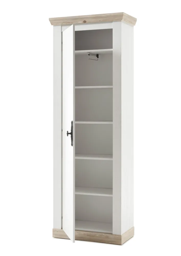 Garderobenschrank FLORENZ 73 x 201 cm weiß/braun
