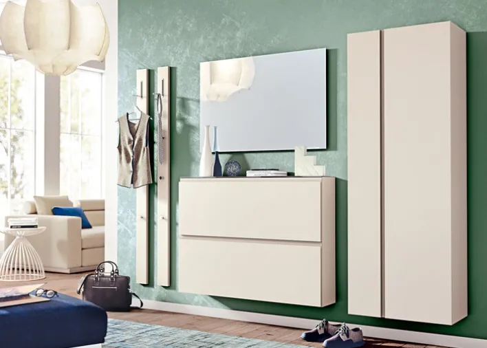 Garderobenschrank GARDASEE 60 x 165 cm sandfarben matt