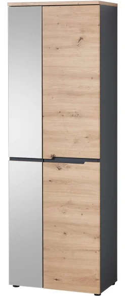Garderobenschrank MEMPHIS 65 x 197 cm Artisan Eiche/ Graphitgrau