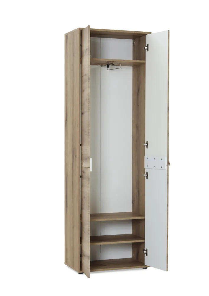 Garderobenschrank PERADO 64 x 197 cm braun - Eiche Evoke Dekor