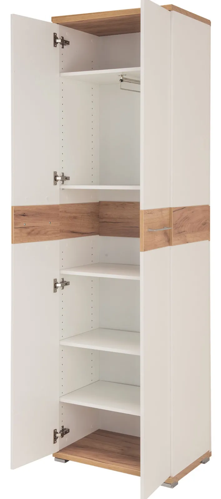 Garderobenschrank THEO Weiß/ Navarra Eiche NB